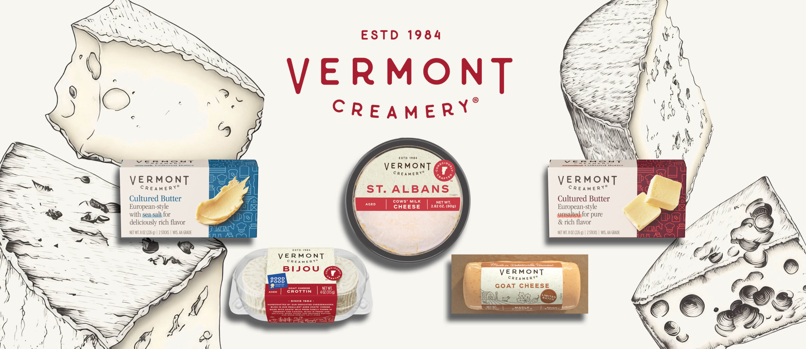Vermont Creamery cheese and butter from black river produce